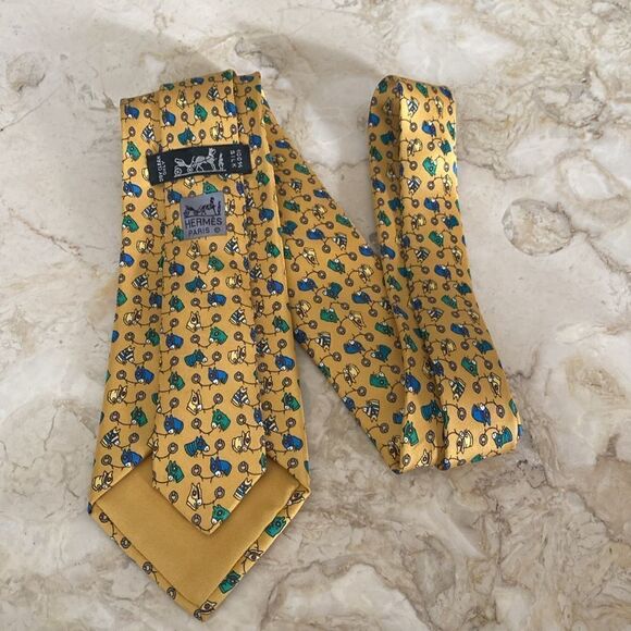 Authentic Hermes Multicolour 100% Silk Horse Equestrian Motif - Picture 4 of 8